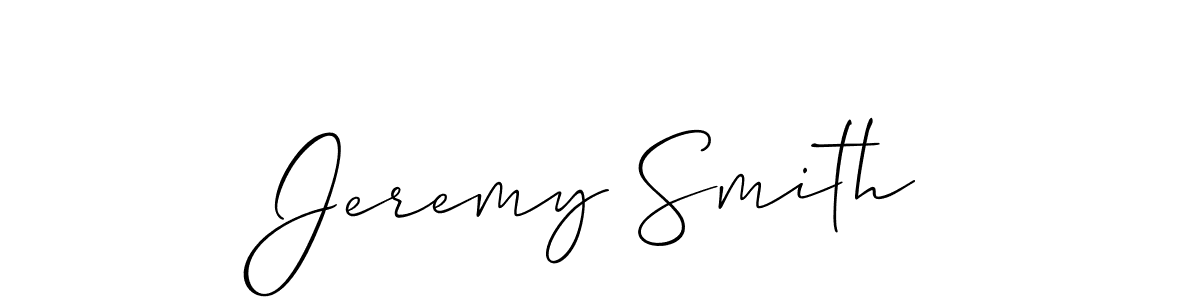 The best way (Allison_Script) to make a short signature is to pick only two or three words in your name. The name Jeremy Smith include a total of six letters. For converting this name. Jeremy Smith signature style 2 images and pictures png