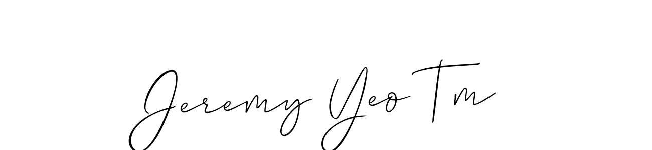 Create a beautiful signature design for name Jeremy Yeo Tm. With this signature (Allison_Script) fonts, you can make a handwritten signature for free. Jeremy Yeo Tm signature style 2 images and pictures png