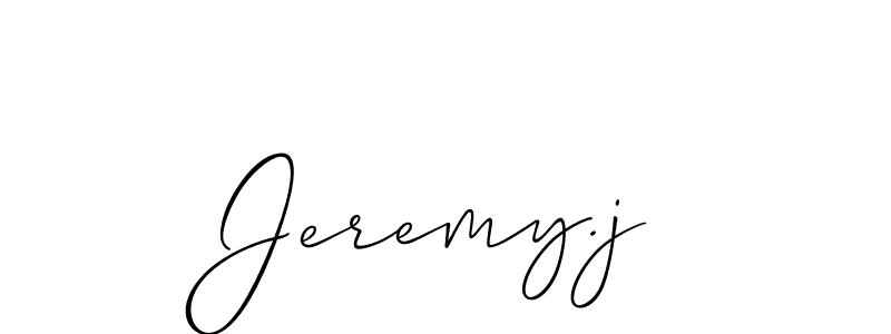 if you are searching for the best signature style for your name Jeremy.j. so please give up your signature search. here we have designed multiple signature styles  using Allison_Script. Jeremy.j signature style 2 images and pictures png