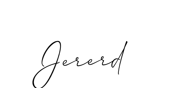 How to make Jererd name signature. Use Allison_Script style for creating short signs online. This is the latest handwritten sign. Jererd signature style 2 images and pictures png