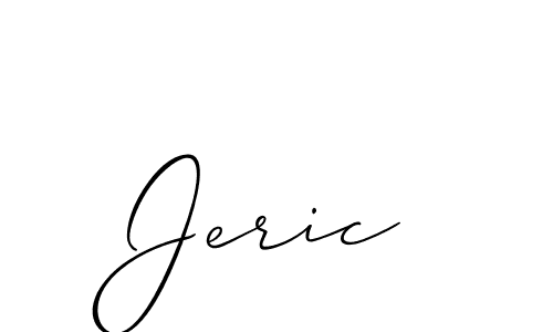 if you are searching for the best signature style for your name Jeric. so please give up your signature search. here we have designed multiple signature styles  using Allison_Script. Jeric signature style 2 images and pictures png