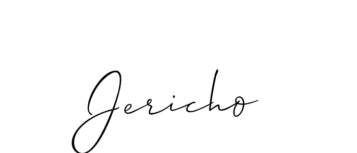 Make a beautiful signature design for name Jericho. With this signature (Allison_Script) style, you can create a handwritten signature for free. Jericho signature style 2 images and pictures png