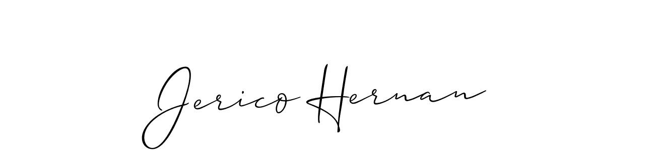 Design your own signature with our free online signature maker. With this signature software, you can create a handwritten (Allison_Script) signature for name Jerico Hernan. Jerico Hernan signature style 2 images and pictures png