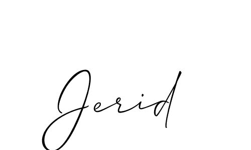 Create a beautiful signature design for name Jerid. With this signature (Allison_Script) fonts, you can make a handwritten signature for free. Jerid signature style 2 images and pictures png