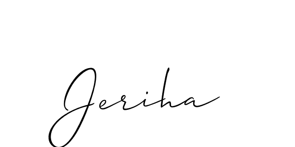 Similarly Allison_Script is the best handwritten signature design. Signature creator online .You can use it as an online autograph creator for name Jeriha. Jeriha signature style 2 images and pictures png