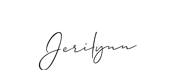 if you are searching for the best signature style for your name Jerilynn. so please give up your signature search. here we have designed multiple signature styles  using Allison_Script. Jerilynn signature style 2 images and pictures png