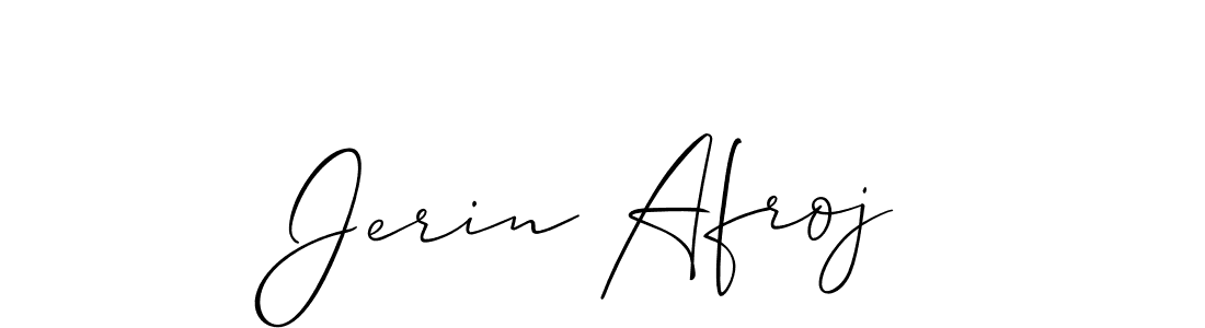 Make a beautiful signature design for name Jerin Afroj. With this signature (Allison_Script) style, you can create a handwritten signature for free. Jerin Afroj signature style 2 images and pictures png
