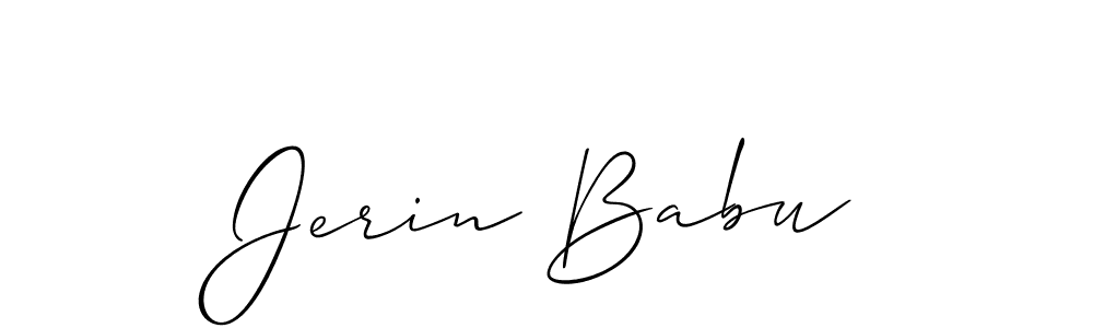 Design your own signature with our free online signature maker. With this signature software, you can create a handwritten (Allison_Script) signature for name Jerin Babu. Jerin Babu signature style 2 images and pictures png