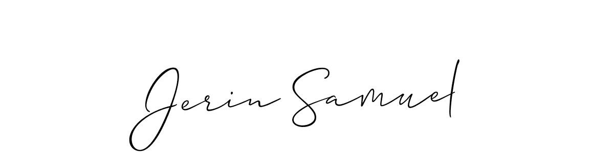 How to make Jerin Samuel name signature. Use Allison_Script style for creating short signs online. This is the latest handwritten sign. Jerin Samuel signature style 2 images and pictures png