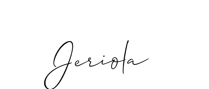 You should practise on your own different ways (Allison_Script) to write your name (Jeriola) in signature. don't let someone else do it for you. Jeriola signature style 2 images and pictures png