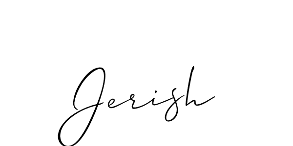 It looks lik you need a new signature style for name Jerish. Design unique handwritten (Allison_Script) signature with our free signature maker in just a few clicks. Jerish signature style 2 images and pictures png