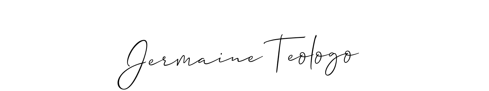 Similarly Allison_Script is the best handwritten signature design. Signature creator online .You can use it as an online autograph creator for name Jermaine Teologo. Jermaine Teologo signature style 2 images and pictures png