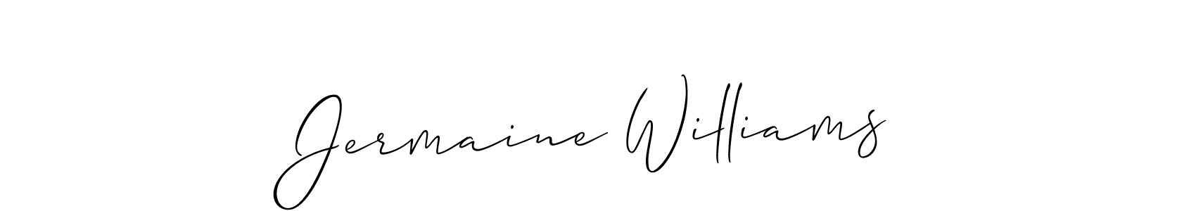 Jermaine Williams stylish signature style. Best Handwritten Sign (Allison_Script) for my name. Handwritten Signature Collection Ideas for my name Jermaine Williams. Jermaine Williams signature style 2 images and pictures png