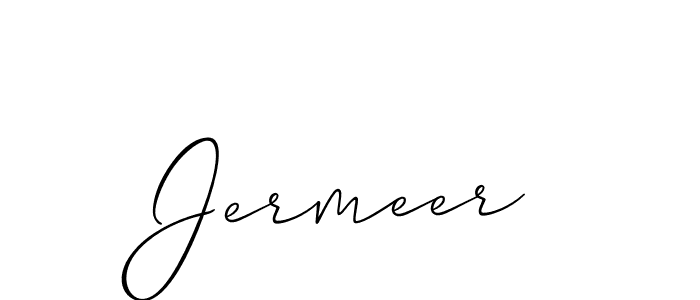 Use a signature maker to create a handwritten signature online. With this signature software, you can design (Allison_Script) your own signature for name Jermeer. Jermeer signature style 2 images and pictures png
