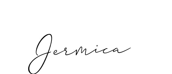 The best way (Allison_Script) to make a short signature is to pick only two or three words in your name. The name Jermica include a total of six letters. For converting this name. Jermica signature style 2 images and pictures png