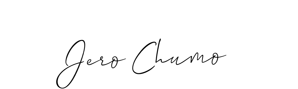 It looks lik you need a new signature style for name Jero Chumo. Design unique handwritten (Allison_Script) signature with our free signature maker in just a few clicks. Jero Chumo signature style 2 images and pictures png