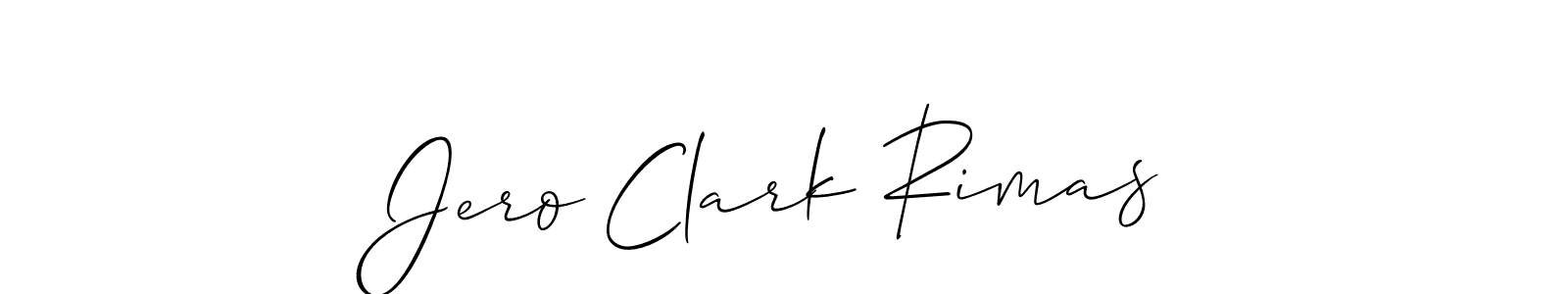 Also we have Jero Clark Rimas name is the best signature style. Create professional handwritten signature collection using Allison_Script autograph style. Jero Clark Rimas signature style 2 images and pictures png