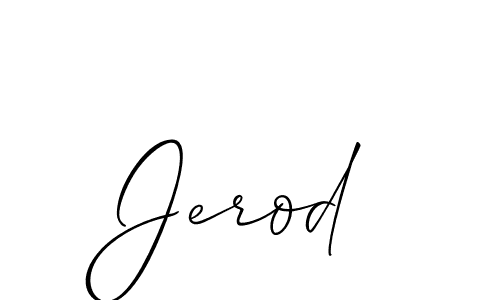 Best and Professional Signature Style for Jerod. Allison_Script Best Signature Style Collection. Jerod signature style 2 images and pictures png