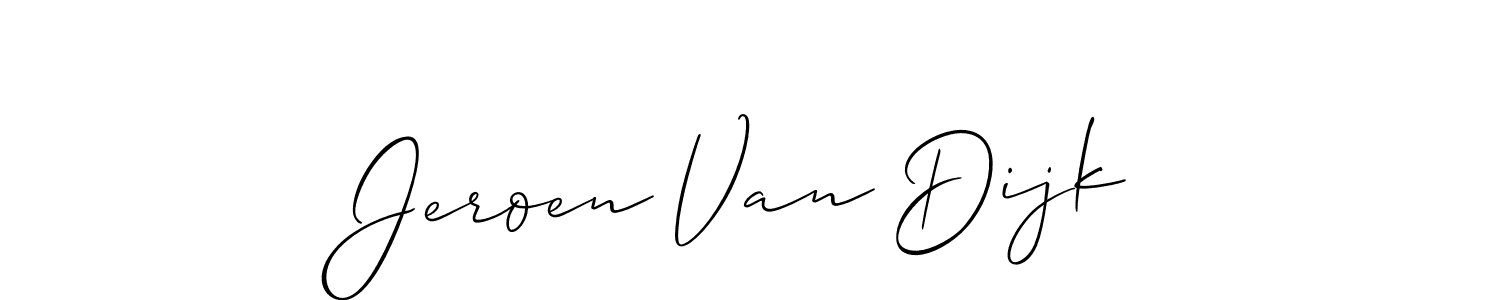 The best way (Allison_Script) to make a short signature is to pick only two or three words in your name. The name Jeroen Van Dijk include a total of six letters. For converting this name. Jeroen Van Dijk signature style 2 images and pictures png