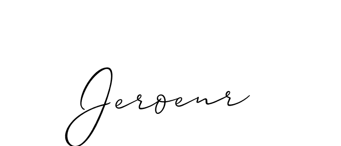 Also we have Jeroenr name is the best signature style. Create professional handwritten signature collection using Allison_Script autograph style. Jeroenr signature style 2 images and pictures png