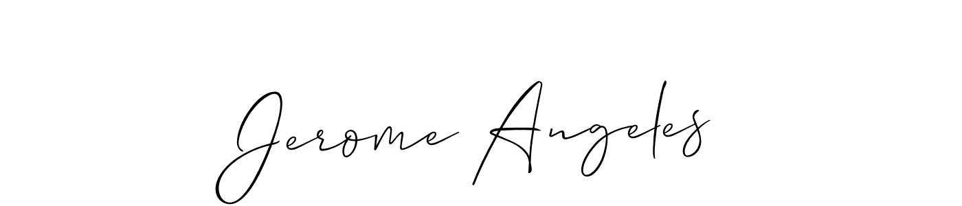 Jerome Angeles stylish signature style. Best Handwritten Sign (Allison_Script) for my name. Handwritten Signature Collection Ideas for my name Jerome Angeles. Jerome Angeles signature style 2 images and pictures png