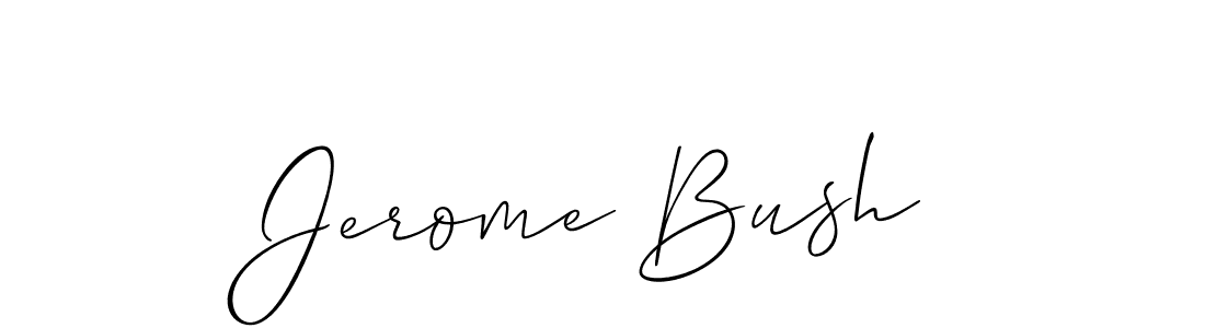 Make a beautiful signature design for name Jerome Bush. With this signature (Allison_Script) style, you can create a handwritten signature for free. Jerome Bush signature style 2 images and pictures png