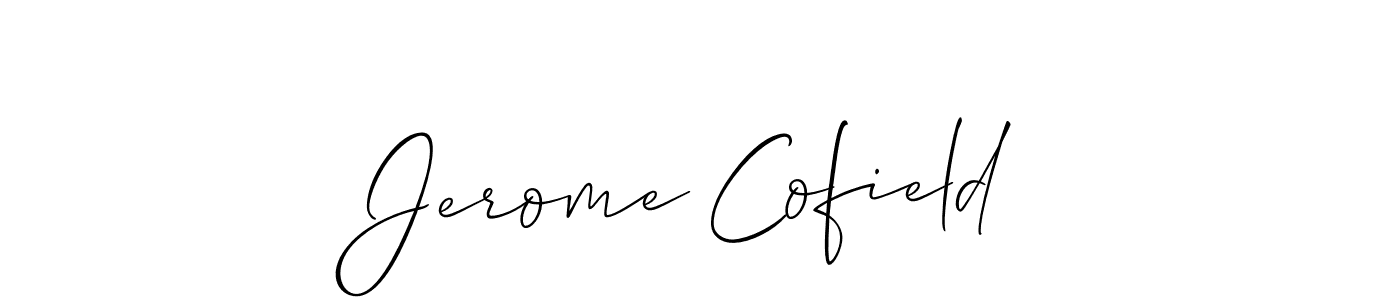 It looks lik you need a new signature style for name Jerome Cofield. Design unique handwritten (Allison_Script) signature with our free signature maker in just a few clicks. Jerome Cofield signature style 2 images and pictures png