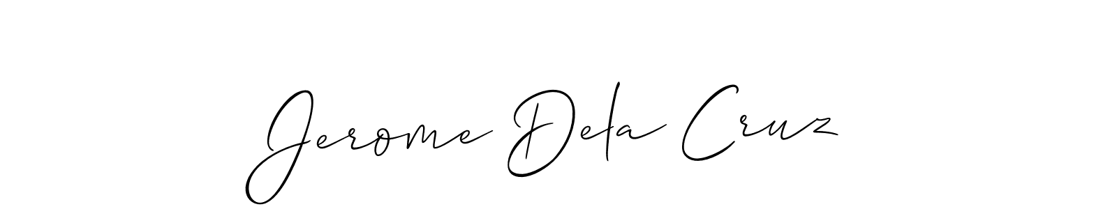 The best way (Allison_Script) to make a short signature is to pick only two or three words in your name. The name Jerome Dela Cruz include a total of six letters. For converting this name. Jerome Dela Cruz signature style 2 images and pictures png