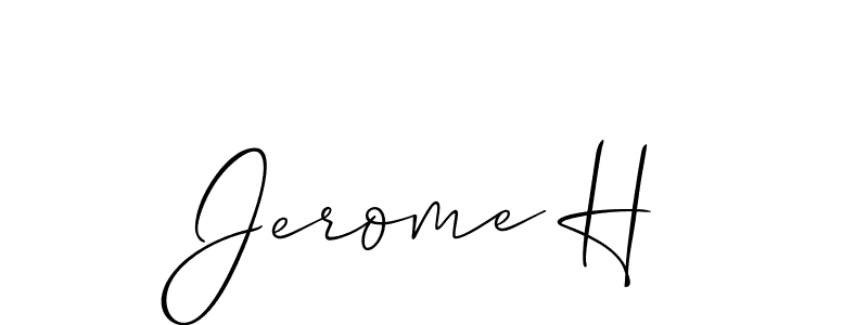 It looks lik you need a new signature style for name Jerome H. Design unique handwritten (Allison_Script) signature with our free signature maker in just a few clicks. Jerome H signature style 2 images and pictures png