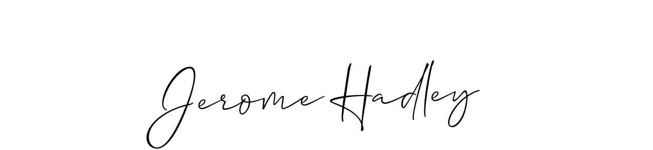 Also You can easily find your signature by using the search form. We will create Jerome Hadley name handwritten signature images for you free of cost using Allison_Script sign style. Jerome Hadley signature style 2 images and pictures png