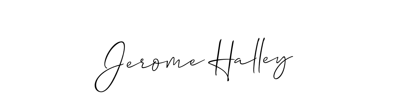 Create a beautiful signature design for name Jerome Halley. With this signature (Allison_Script) fonts, you can make a handwritten signature for free. Jerome Halley signature style 2 images and pictures png