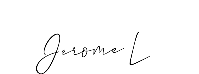 Jerome L stylish signature style. Best Handwritten Sign (Allison_Script) for my name. Handwritten Signature Collection Ideas for my name Jerome L. Jerome L signature style 2 images and pictures png