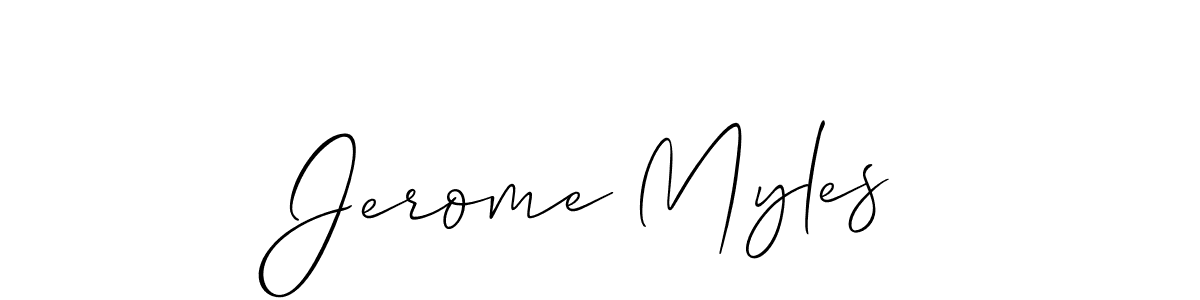 Jerome Myles stylish signature style. Best Handwritten Sign (Allison_Script) for my name. Handwritten Signature Collection Ideas for my name Jerome Myles. Jerome Myles signature style 2 images and pictures png