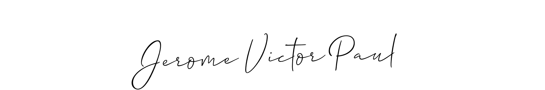 How to Draw Jerome Victor Paul signature style? Allison_Script is a latest design signature styles for name Jerome Victor Paul. Jerome Victor Paul signature style 2 images and pictures png