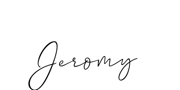 How to make Jeromy signature? Allison_Script is a professional autograph style. Create handwritten signature for Jeromy name. Jeromy signature style 2 images and pictures png