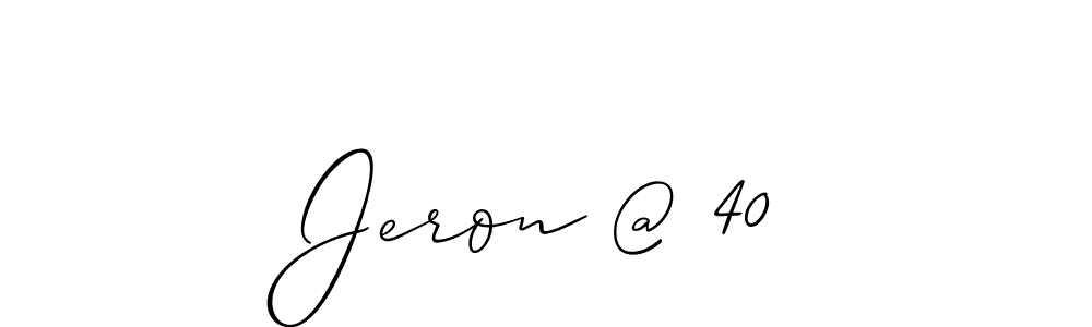 How to Draw Jeron @ 40 signature style? Allison_Script is a latest design signature styles for name Jeron @ 40. Jeron @ 40 signature style 2 images and pictures png