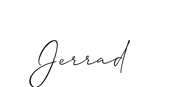 How to Draw Jerrad signature style? Allison_Script is a latest design signature styles for name Jerrad. Jerrad signature style 2 images and pictures png