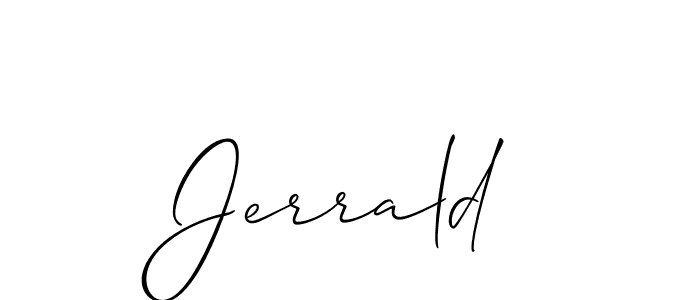 How to make Jerrald signature? Allison_Script is a professional autograph style. Create handwritten signature for Jerrald name. Jerrald signature style 2 images and pictures png