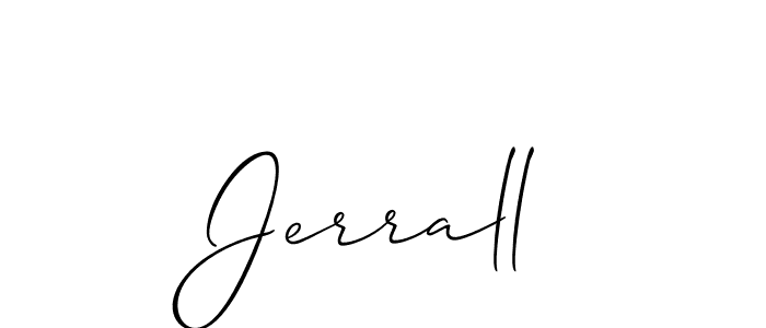 You can use this online signature creator to create a handwritten signature for the name Jerrall. This is the best online autograph maker. Jerrall signature style 2 images and pictures png