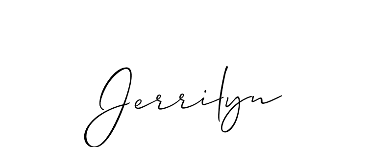 How to make Jerrilyn signature? Allison_Script is a professional autograph style. Create handwritten signature for Jerrilyn name. Jerrilyn signature style 2 images and pictures png