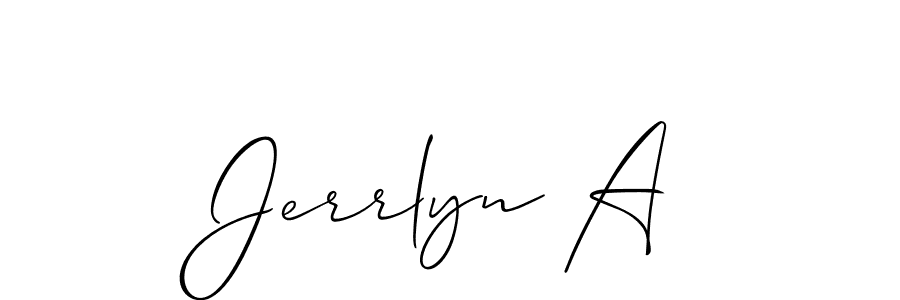 How to Draw Jerrlyn A signature style? Allison_Script is a latest design signature styles for name Jerrlyn A. Jerrlyn A signature style 2 images and pictures png