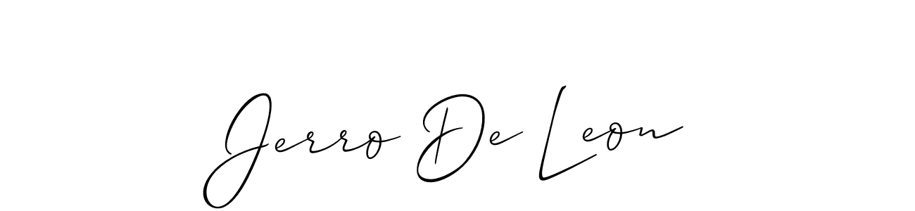 Make a short Jerro De Leon signature style. Manage your documents anywhere anytime using Allison_Script. Create and add eSignatures, submit forms, share and send files easily. Jerro De Leon signature style 2 images and pictures png