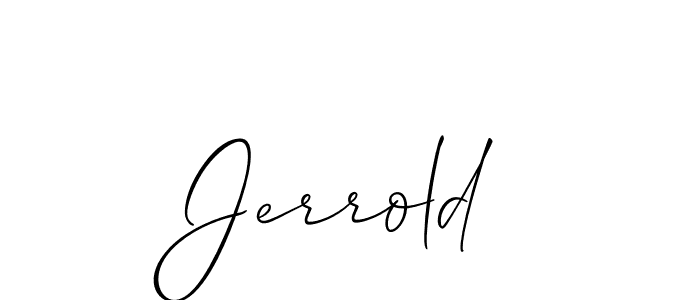 How to Draw Jerrold signature style? Allison_Script is a latest design signature styles for name Jerrold. Jerrold signature style 2 images and pictures png