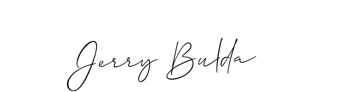 Create a beautiful signature design for name Jerry Bulda. With this signature (Allison_Script) fonts, you can make a handwritten signature for free. Jerry Bulda signature style 2 images and pictures png