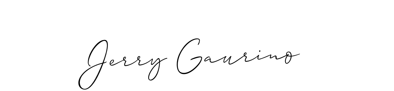 Jerry Gaurino stylish signature style. Best Handwritten Sign (Allison_Script) for my name. Handwritten Signature Collection Ideas for my name Jerry Gaurino. Jerry Gaurino signature style 2 images and pictures png