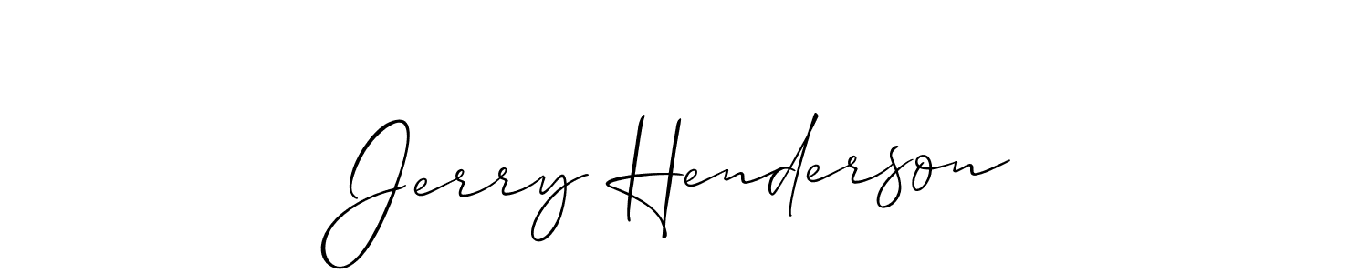 Design your own signature with our free online signature maker. With this signature software, you can create a handwritten (Allison_Script) signature for name Jerry Henderson. Jerry Henderson signature style 2 images and pictures png