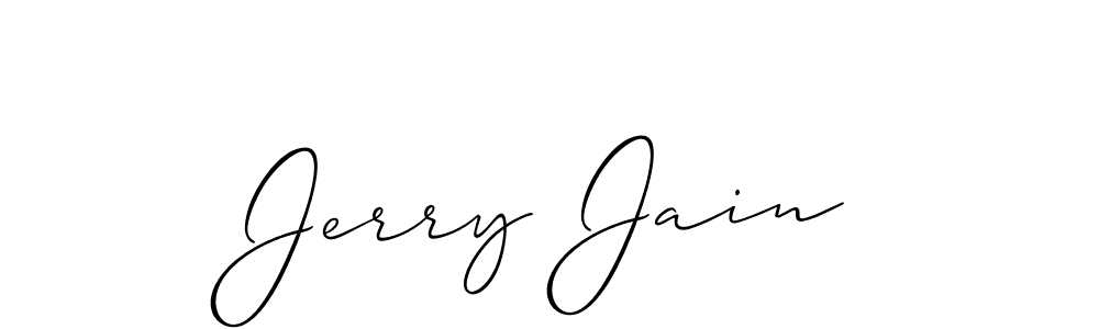 Allison_Script is a professional signature style that is perfect for those who want to add a touch of class to their signature. It is also a great choice for those who want to make their signature more unique. Get Jerry Jain name to fancy signature for free. Jerry Jain signature style 2 images and pictures png
