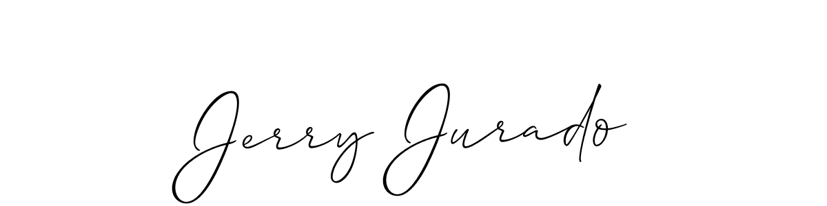 Jerry Jurado stylish signature style. Best Handwritten Sign (Allison_Script) for my name. Handwritten Signature Collection Ideas for my name Jerry Jurado. Jerry Jurado signature style 2 images and pictures png