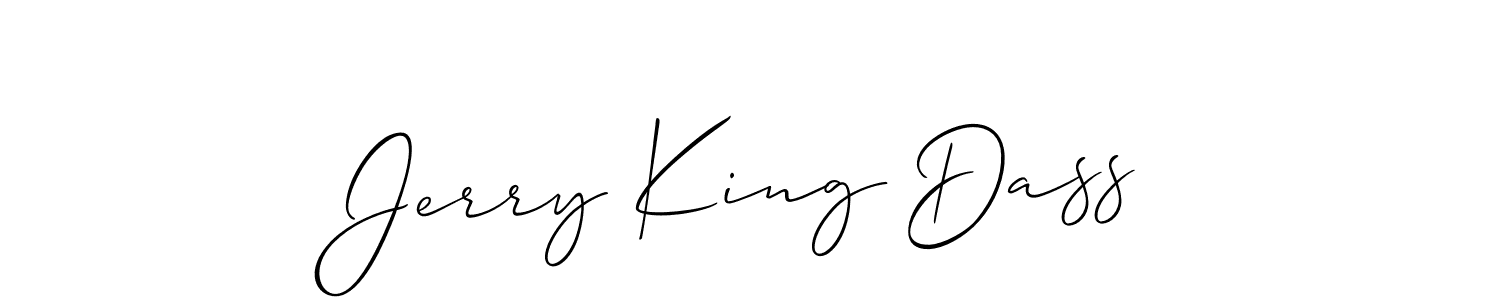 Also we have Jerry King Dass name is the best signature style. Create professional handwritten signature collection using Allison_Script autograph style. Jerry King Dass signature style 2 images and pictures png