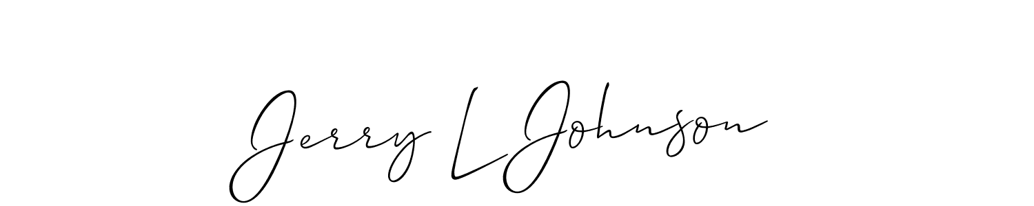 Use a signature maker to create a handwritten signature online. With this signature software, you can design (Allison_Script) your own signature for name Jerry L Johnson. Jerry L Johnson signature style 2 images and pictures png